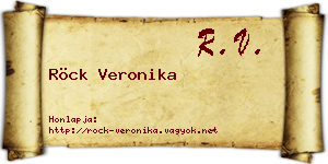 Röck Veronika névjegykártya
